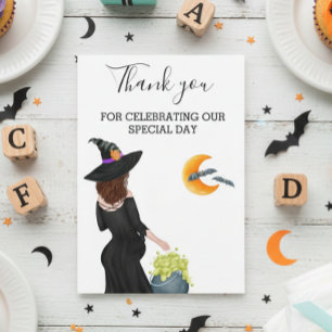 Tack för att du Witch Baby Shower Halloween Kort