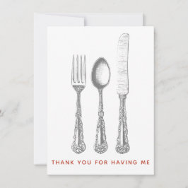 Tack för att ha mig till middagskort