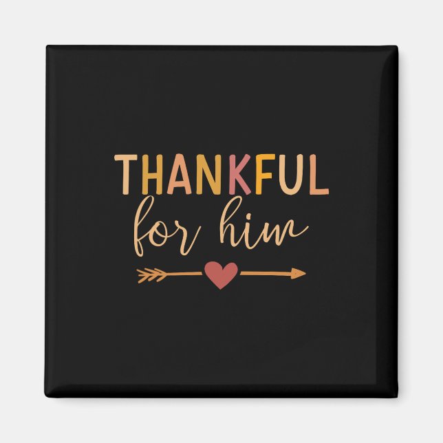 Tack för att han matchar par för Thanksgiving Magnet (Framsidan)