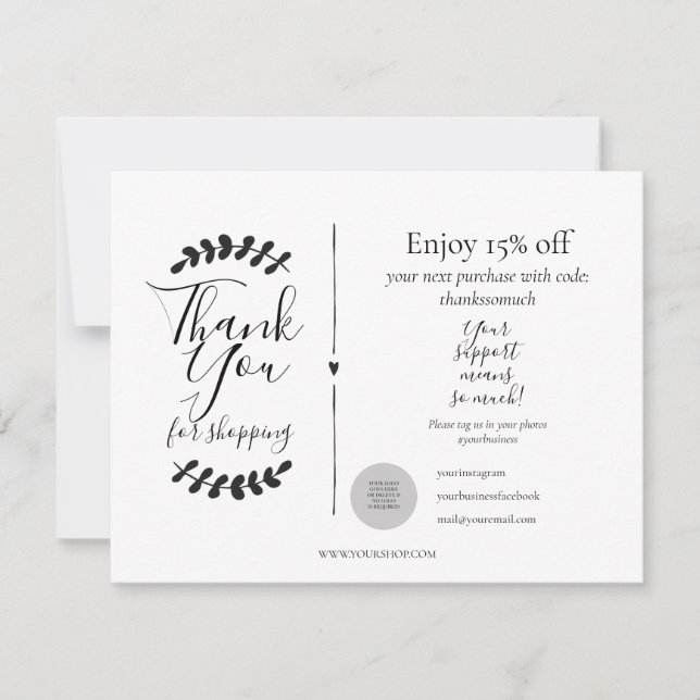 Tack För Att Handla Rabattkort (Framsida)