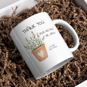 Tack för att hjälpa mig att odla växt- och växttek kaffemugg