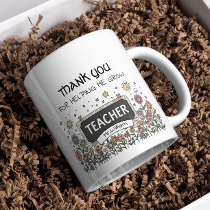 Tack för att hjälpa mig att öka Blommigtens lärare Kaffemugg