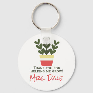 Tack för att hjälpa mig att växa   Lärare Nyckelring