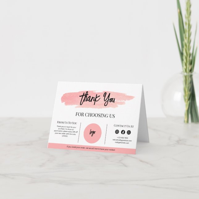 Tack för att infoga visitkortspaket i Business Tac (Framsida)