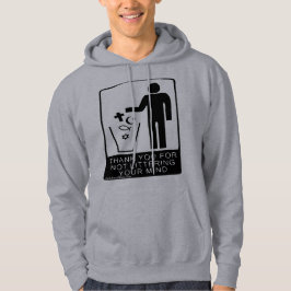 Tack för att inte skräpa ner den grundläggande tröja med luva