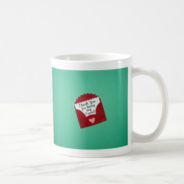 Tack för att jag är min vän! kaffemugg (Höger)