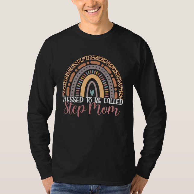 Tack för att jag får kallas styvmamma regnbåge leo t shirt (Framsida)