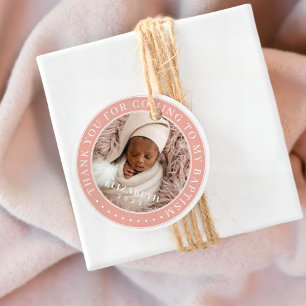 Tack för att jag kommer till min baptism Modern Ph Gåvor Etiketter