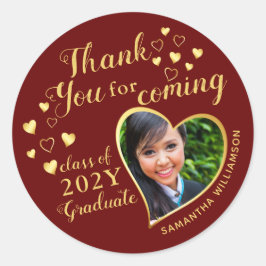 Tack för att komma åt Studentfesten Markering till Runt Klistermärke