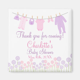 Tack för att komma! Little Clothes Baby Shower Magnet