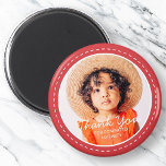 Tack för att komma med ett foto för modern Anpassn Magnet<br><div class="desc">Den här enkla och moderna designen består av serif-typografi och lägger till ett anpassningsbar-foto."Tack för att komma till Party" ovanpå anpassningsbarnas foto. Perfekt för födelsedagsfester eller ge,  eller presentväskor,  årsdagar eller andra party!</div>