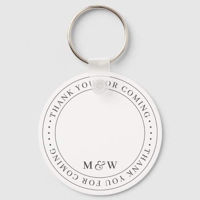 Tack för att komma till Bröllop Classic Anpassning Nyckelring (Framsida)