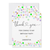 Tack för att komma till min Födelsedagsfest