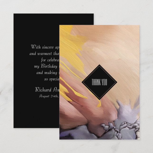 Tack för att komma till mina födelsedagskort Anpas Inbjudningar (Fram/baksida)