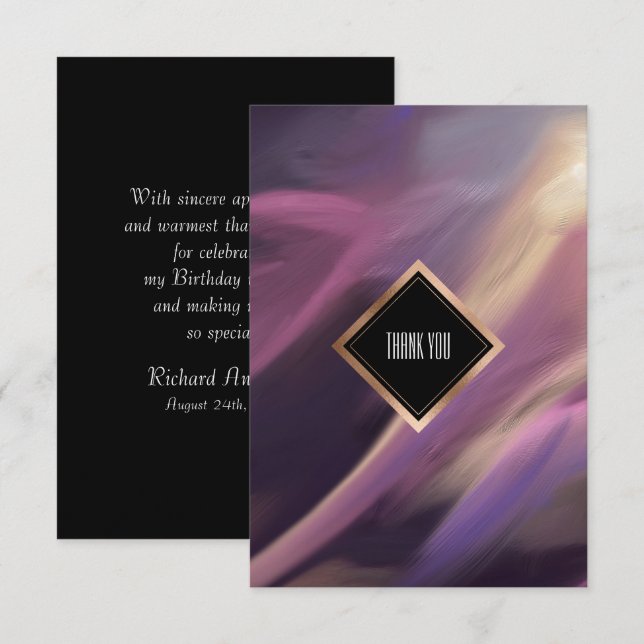 Tack för att komma till mitt födelsedagskort Anpas Inbjudningar (Fram/baksida)