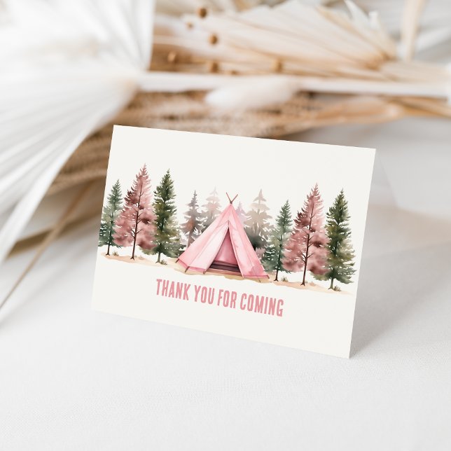 Tack för att komma till Rosa Camping Card (Skapare uppladdad)