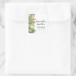 Tack för att komma till Safari Animals Baby Shower Fyrkantigt Klistermärke