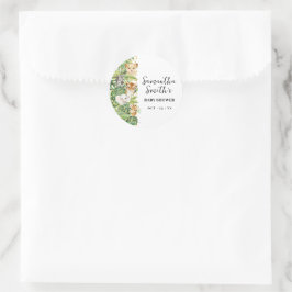 Tack för att komma till Safari Animals Baby Shower Runt Klistermärke