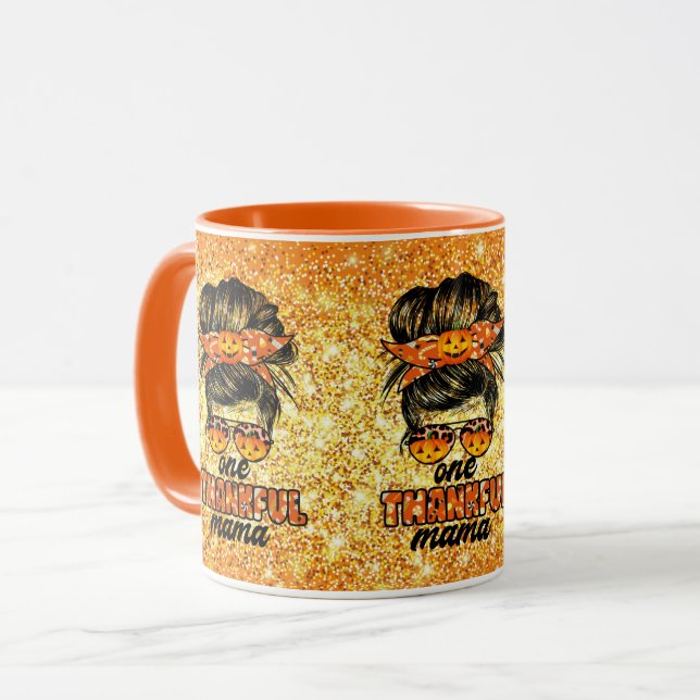 Tack för att Mamman anpassar Färg hösten Mugg (Framsida vänster)