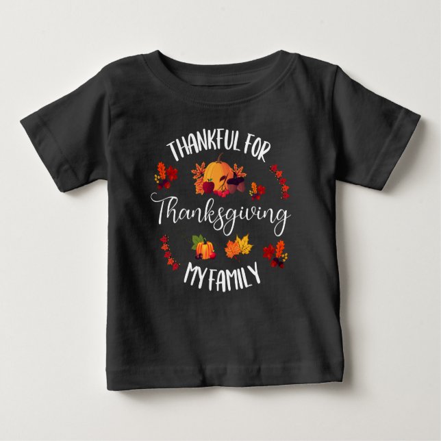 Tack för att min familj matchade Thanksgiving T Shirt (Framsida)