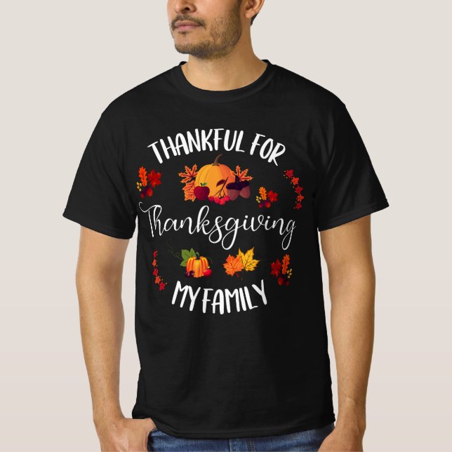 Tack för att min familj matchade Thanksgiving T Shirt (Framsida)