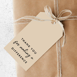 Tack för att ni gör skillnad presentetikett