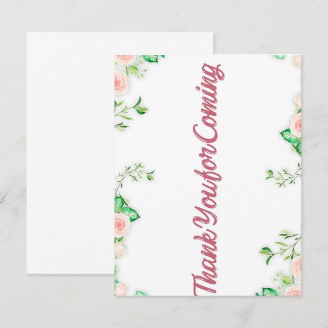 Tack för att ni kom efter party. kort (Fram/baksida)