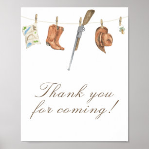 Tack för att ni kom till jaktbaby shower poster