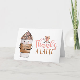Tack för att Roligten Kawaii Coffee Kopp uppskatta Kort