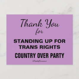 Tack för att stoppa förflyttningar vykort