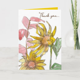 Tack för att tro mig i mig solblommor kort