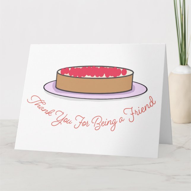 Tack för att vara en vän kort (Framsida)