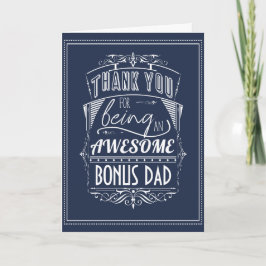 Tack för att vara Fantastisk Bonus Pappa - Stepdad Kort