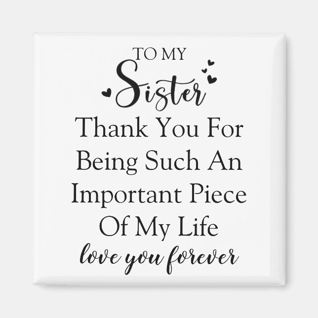 Tack för att vara i mitt liv magnet (Framsidan)