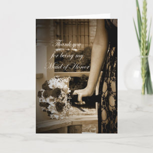 "Tack för att vara kort för min maid of honor"