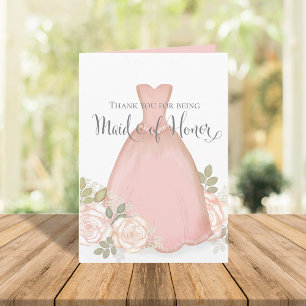 Tack för att vara Maid of honor Rosa Kort