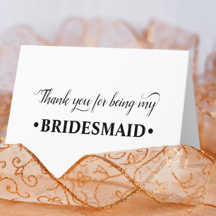 Tack för att vara min Bridesmaid-Bröllopsfest Kort