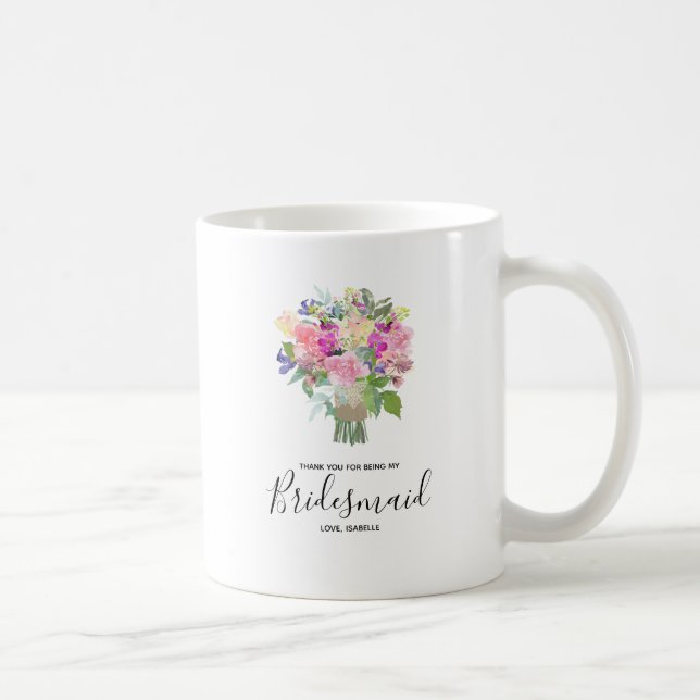 Tack för att vara min Bridesmaid-Personlig Kaffemugg (Höger)