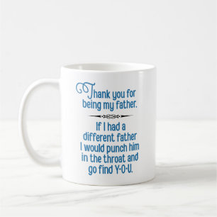 "Tack för att vara min Far" Lustigt Kaffemugg