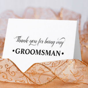 Tack för att vara min Groomsman-Bröllopsfest Kort