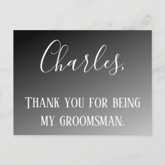 Tack för att vara min Groomsman Vykort