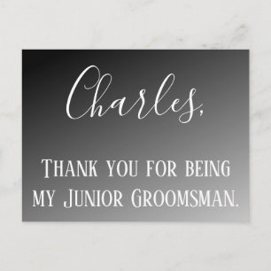 Tack för att vara min Junior Groomsman Vykort