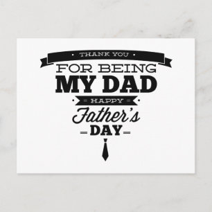 Tack för att vara min Pappa-Far-Lycklig-dag Vykort