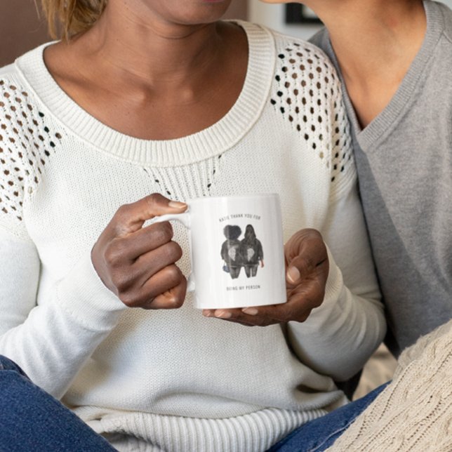 Tack för att vara min person | Bästa vän Kaffemugg (Skapare uppladdad)