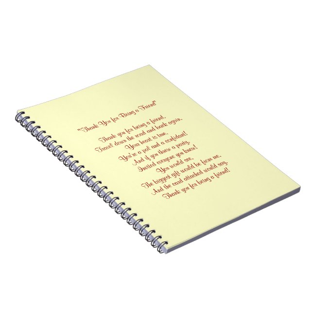 Tack för att vara min vän - anteckningsbok (Högra Sidan)