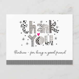 Tack för att vara min vänlige visemiska skrift vykort