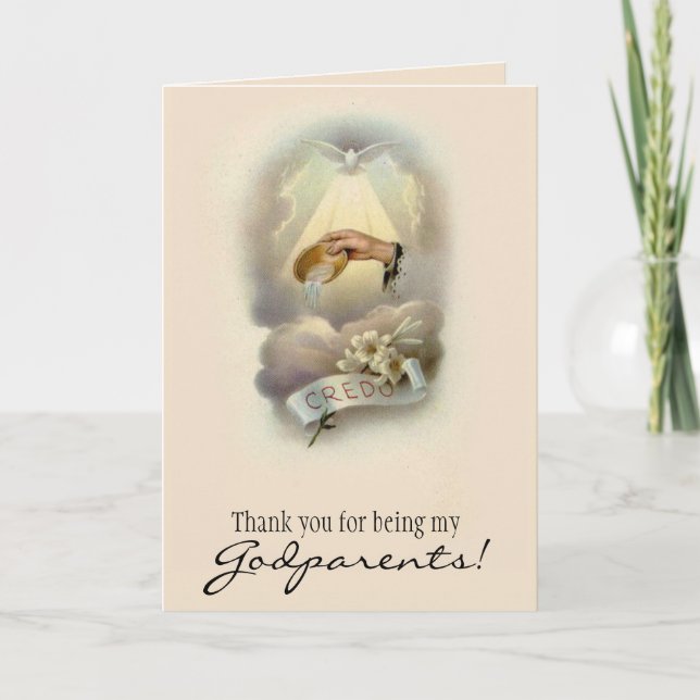 Tack för att vara mina gudföräldrar. inbjudan (Framsida)