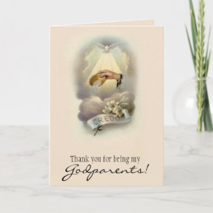 Tack för att vara mina gudföräldrar. inbjudan