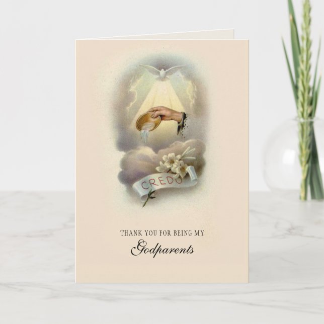 Tack för att vara mina gudföräldrar. inbjudan (Framsida)