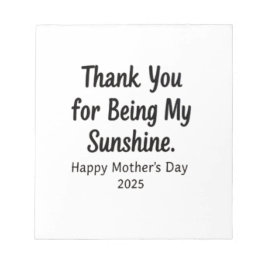 Tack för att vara mina solskensgåvor i Mamma Anteckningsblock